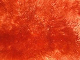 Оранжевый круглый овчина четырехшкурная RED 04SS 1000