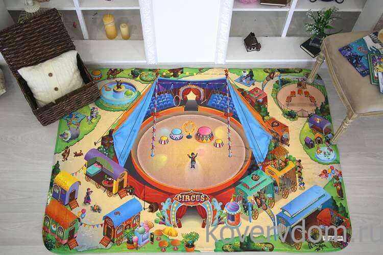 Детский развивающий 3D ковер Цирк Шапито 86028
