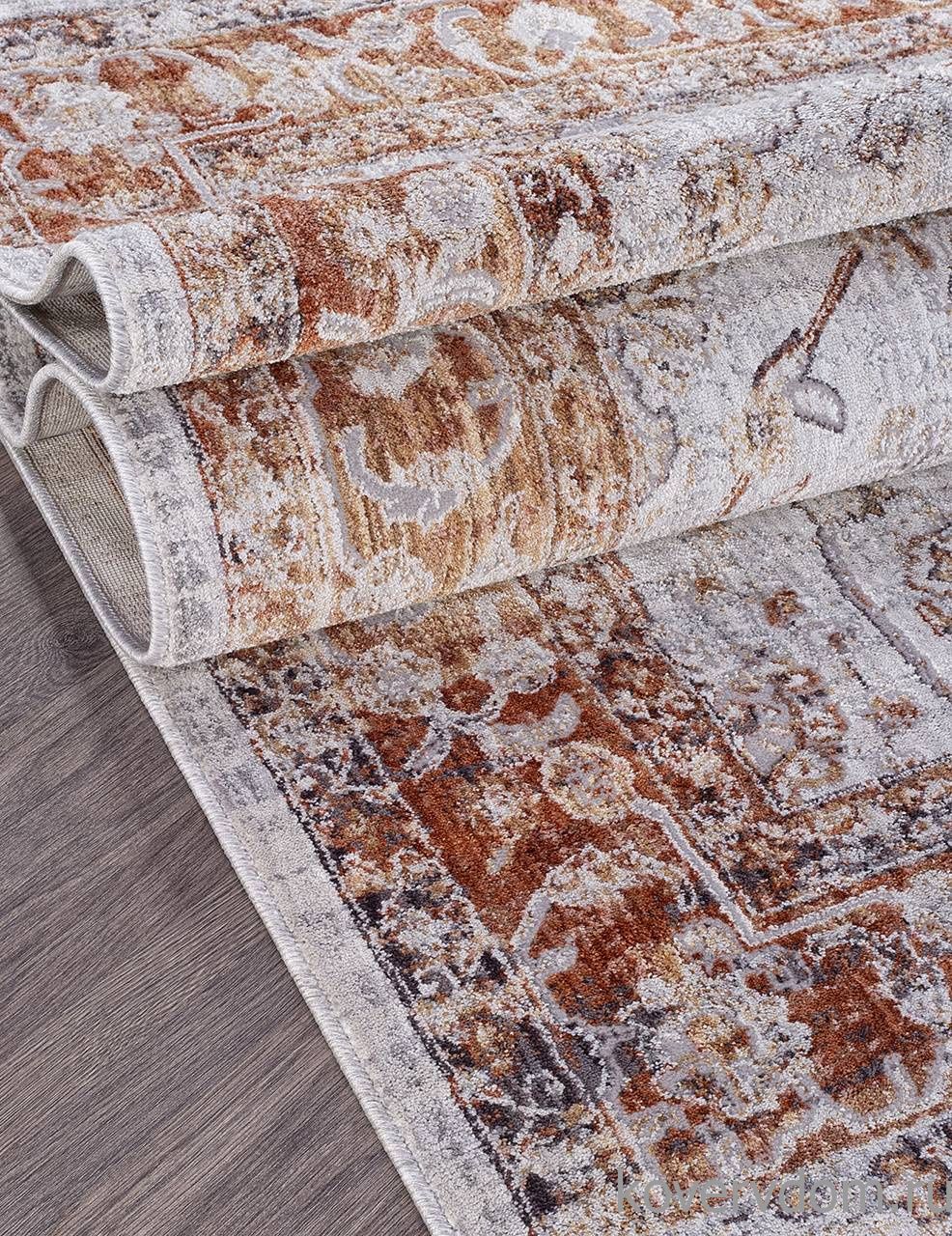 Ковер SEATTLE 03882A СЕРЫЙ / КОРИЧНЕВЫЙ