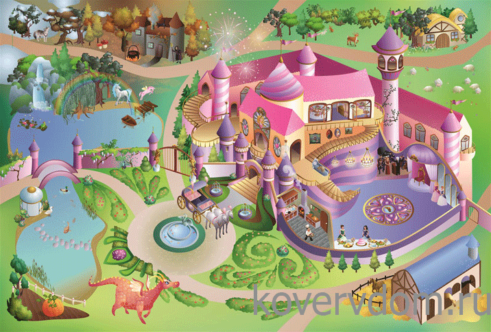 Детский развивающий 3D ковер Замок Принцессы 86006 Детский развивающий 3D ковер Замок Принцессы 86006