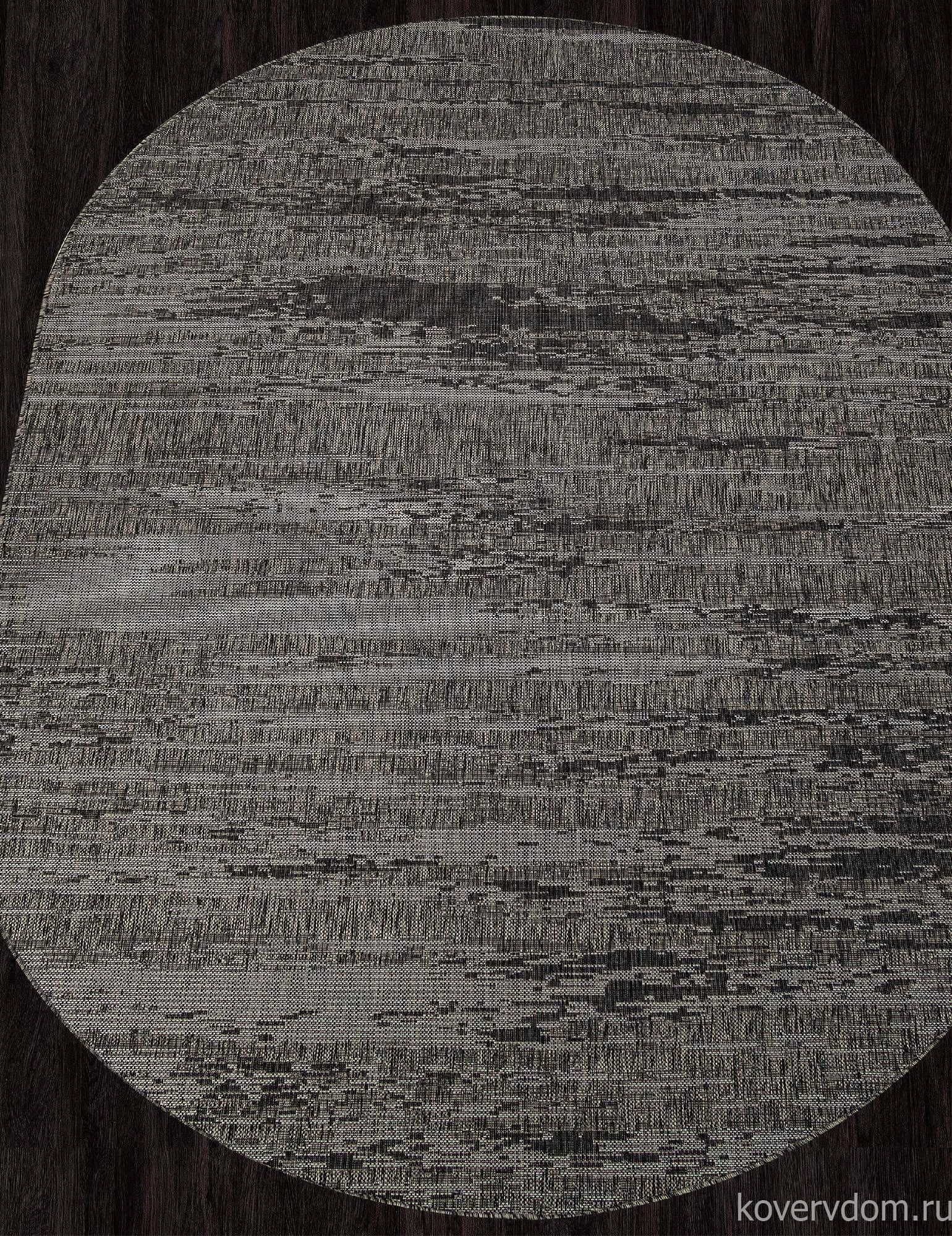 Ковер-циновка KAIR S143 BLACK-GRAY Овал Ковер-циновка KAIR S143 BLACK-GRAY Овал