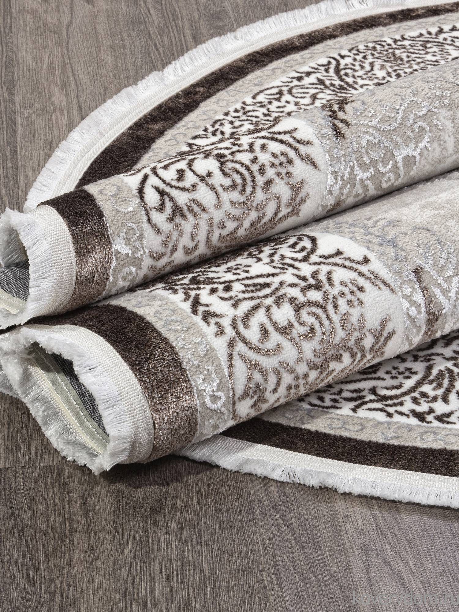 Ковер ALFANI Q009A BROWN FDY/CREAM SHRINK Овал Ковер ALFANI Q009A BROWN FDY/CREAM SHRINK Овал