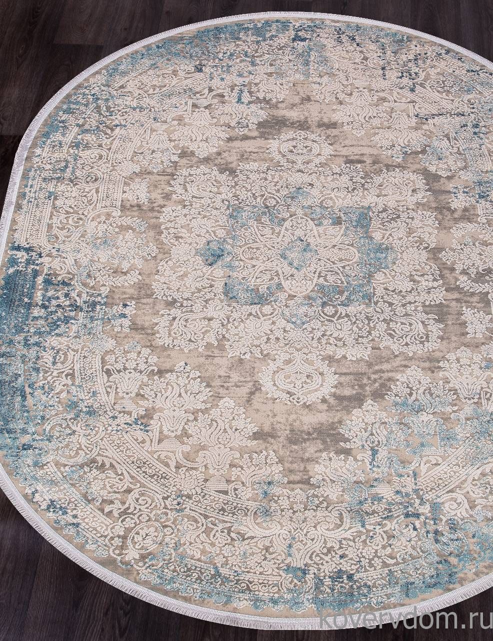 Ковер BIBLOS 9304 BEIGE / BLUE Овал