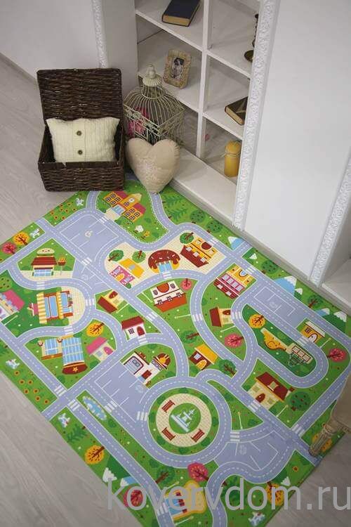 Детский развивающий 3D ковер ГОРОДОК с дорожками 86149 Детский развивающий 3D ковер ГОРОДОК с дорожками 86149