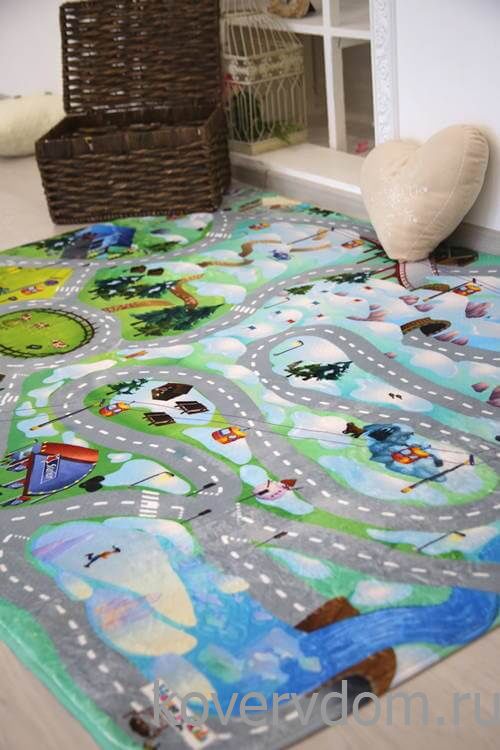 Детский развивающий 3D ковер с дорогами Сказочная Зимняя Ферма 86032 Детский развивающий 3D ковер с дорогами Сказочная Зимняя Ферма 86032