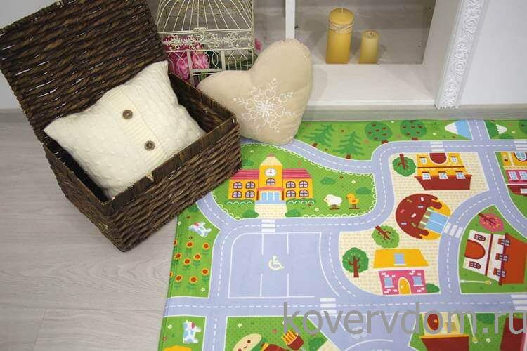 Детский развивающий 3D ковер ГОРОДОК с дорожками 86149 Детский развивающий 3D ковер ГОРОДОК с дорожками 86149