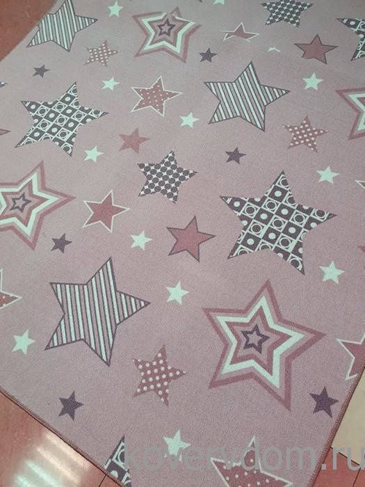 Детский ковер-палас ЗВЕЗДЫ СИЯЮТ-A розовый