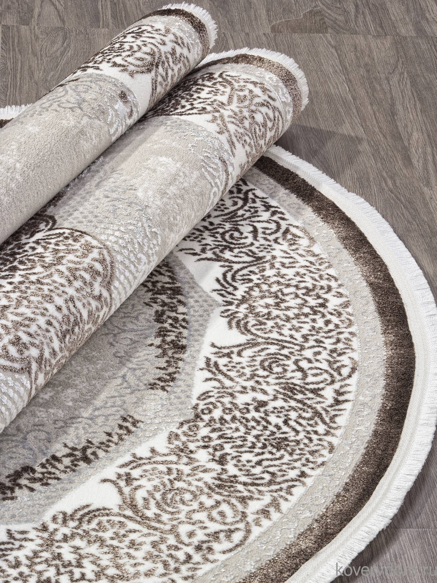 Ковер ALFANI Q009A BROWN FDY/CREAM SHRINK Овал Ковер ALFANI Q009A BROWN FDY/CREAM SHRINK Овал