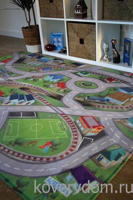 Детский развивающий 3D ковер с дорогами ГОРОДОК 86132 Детский развивающий 3D ковер с дорогами ГОРОДОК 86132