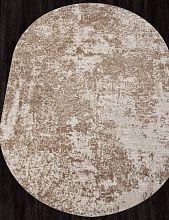 Пушистый круглый ковер SIESTA M028A CREAM / BEIGE Овал