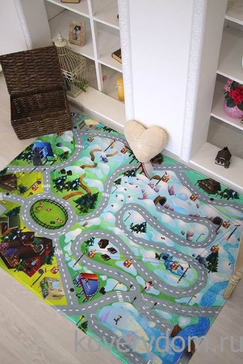 Детский развивающий 3D ковер с дорогами Сказочная Зимняя Ферма 86032 Детский развивающий 3D ковер с дорогами Сказочная Зимняя Ферма 86032
