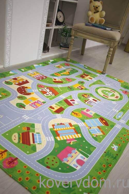 Детский развивающий 3D ковер ГОРОДОК с дорожками 86149 Детский развивающий 3D ковер ГОРОДОК с дорожками 86149